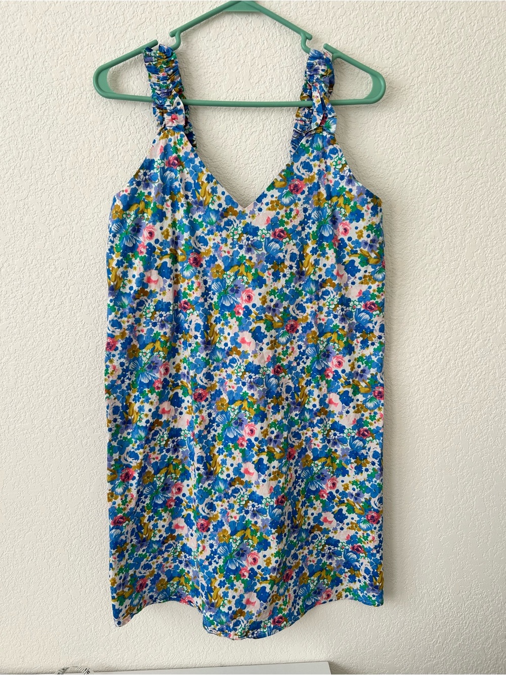 Amelia Blue Floral V-Neck Sundress